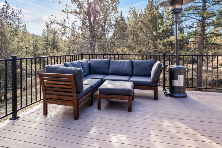 Terrace/patio, Pet-Friendly Pine Knoll Private Home with Hot Tub and Fire Pit by RedAwning, Deschutes