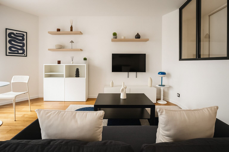 Living area 4, Elegant Appartement au 19e, Paris