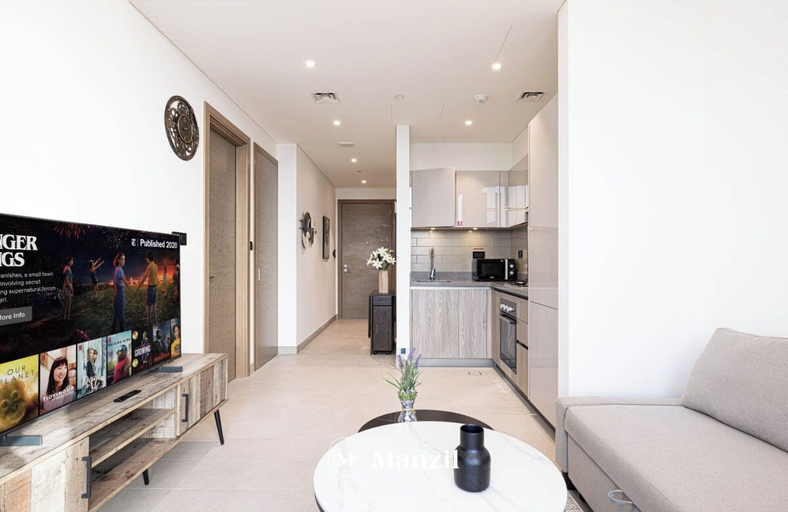 Living area 4, Manzil - Luxury 1BR with Skyline Views, Dubai