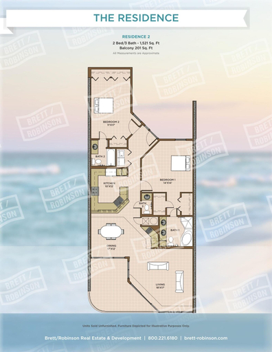 Floor plan 5, Phoenix Ix 502 2 Bedroom Condo, Escambia