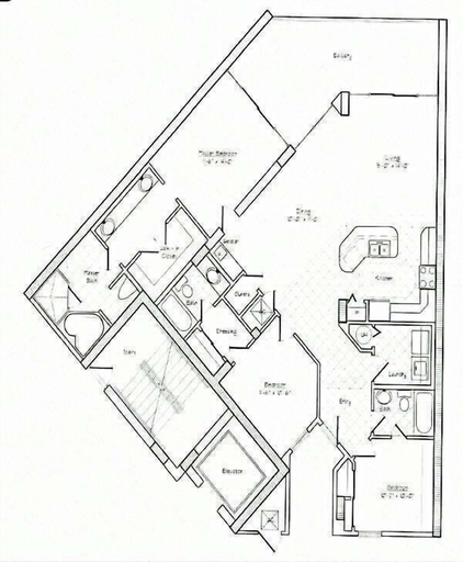 Floor plan 2, Lighthouse 215 3 Bedroom Condo, Baldwin
