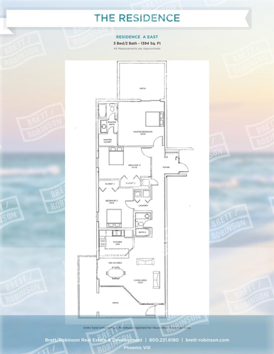 Floor plan, Phoenix Viii 8506 3 Bedroom Condo, Baldwin