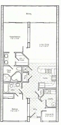 Floor plan, Lighthouse 814 2 Bedroom Condo, Baldwin