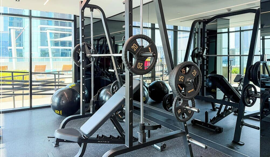 Fitness facility 4, Elegant High Floor 2BR Urban Oasis, Dubai