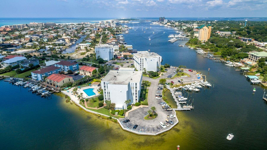 Aerial view 2, Dolphin Point 702a 2 Bedroom Condo, Okaloosa