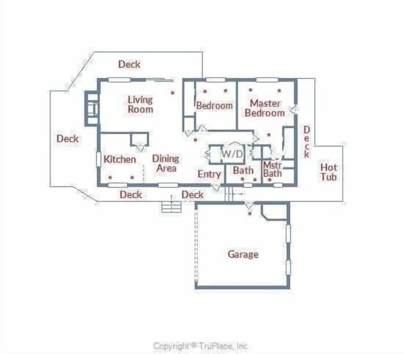 Floor plan, 2 Killdeer Home features Private Hot Tub and Bikes to Explore Sunriver by RedAwning, Deschutes