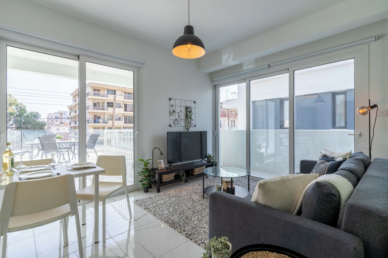 Living area 5, Artemis 1-BR Apt. & Terrace in Larnaca, Larnaca