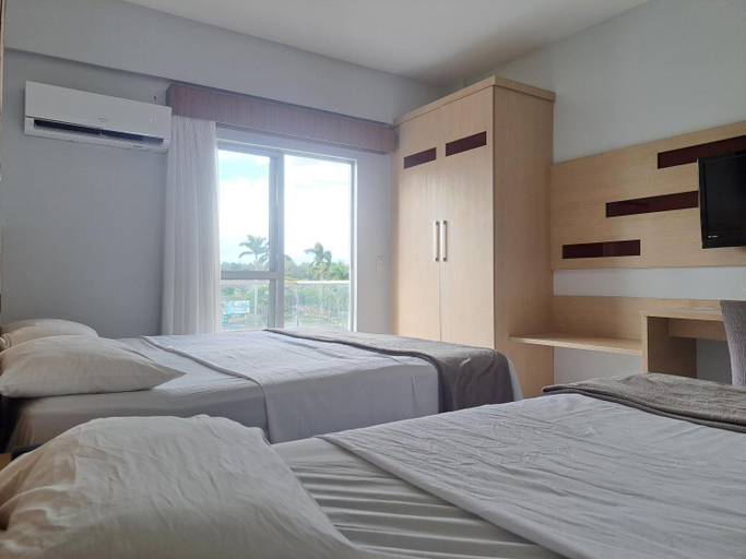 Bedroom 3, Lagoa Quente Hotel - Flat com Cafe da Manha e Acesso ao Parque Aquatico, Caldas Novas