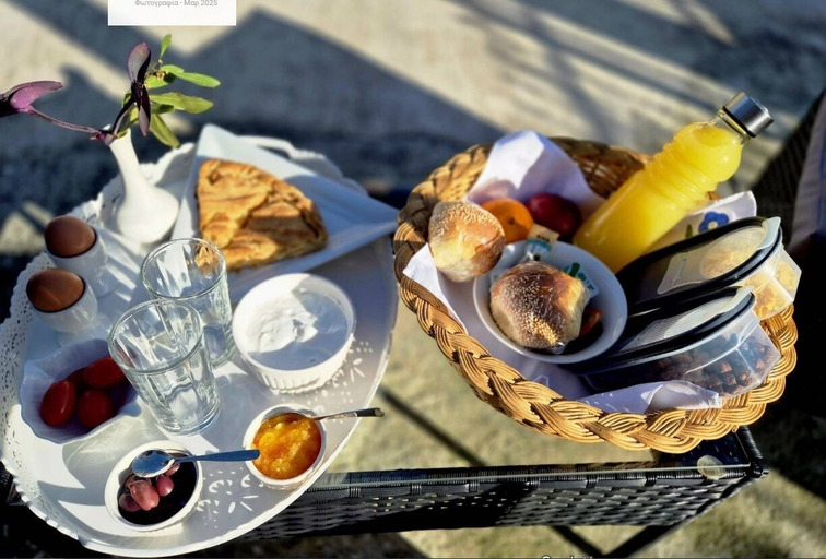 Breakfast meal, IRIS Garden, Peloponnese