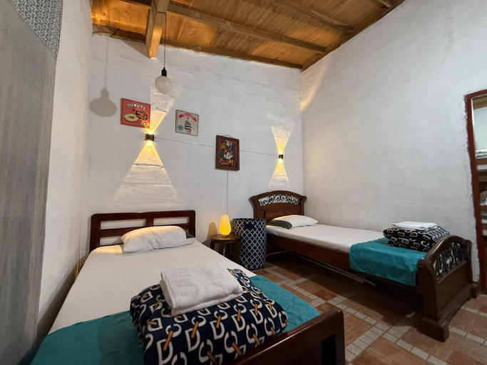 Bedroom 2, Maravilla de cabana grupal 5-10 personas parking, wifi, campestre, cercana, Jardín