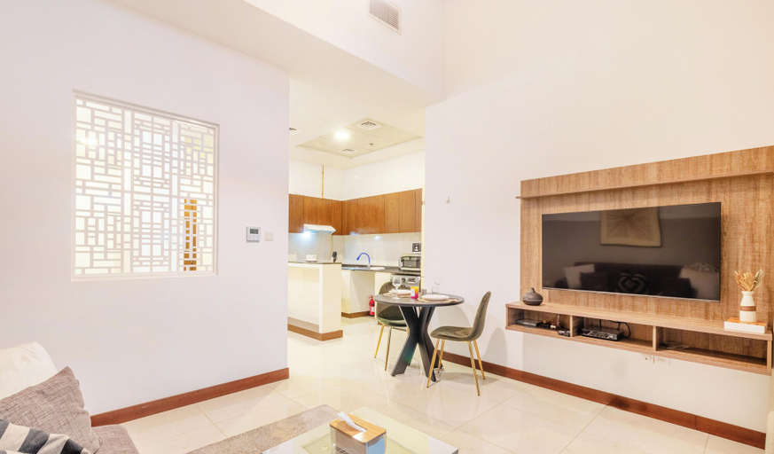 Living area 2, Manzil - Studio in JVC near Circle Mall, Dubai