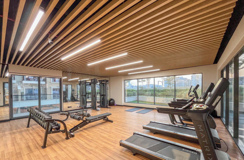 Fitness facility, Manzil - 1BR in Arjan with City Views, Dubai