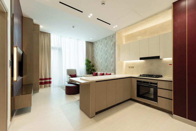 Private kitchen 2, Refined 1BR - Private Pool, Dubai