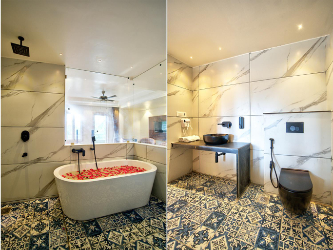 Bathroom 3, Baga Beach Walk by Om Sai Guest House, North Goa