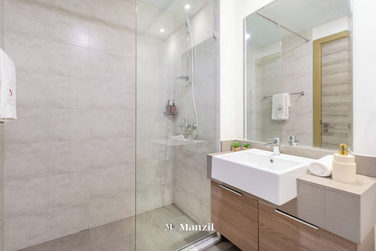 Bathroom 5, Manzil - Sleek Studio with Pool in JVC, Dubai