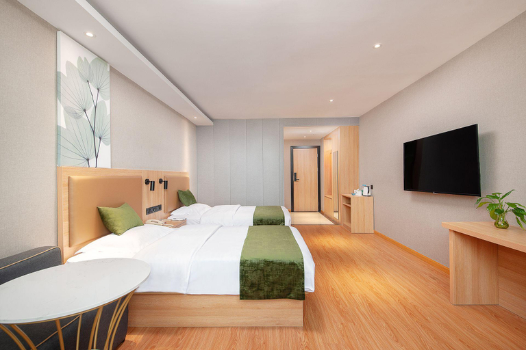 Bedroom 2, GreenTree Inn Shanghai Jiading Anting Motor City Express Hotel, Shanghai