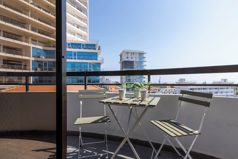 Outdoor dining, Gitane 1-Br Apt & Balcony in Larnaca, Larnaca