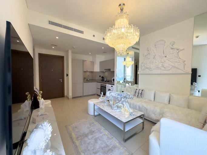 Living area 3, Manzil - 1BR in Sobha with Skyline Views, Dubai