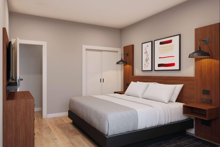 Bedroom, Hawthorn Suites By Wyndham Mt Laurel Moorestown, Burlington