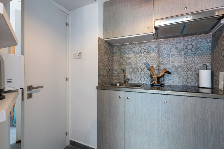 Private kitchen, Burst - Chic Studio & Balcony in Larnaca, Larnaca
