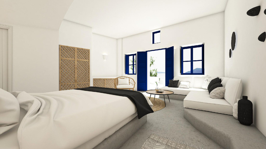 Bedroom 3, Oia Memories Suites, South Aegean