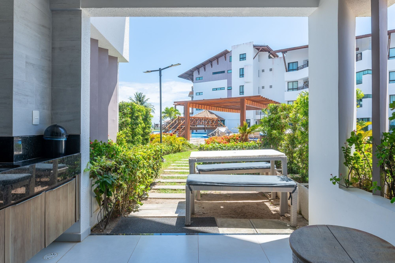 Outdoor dining, Flat beira mar-Com Churrasq-SH133, Tamandaré