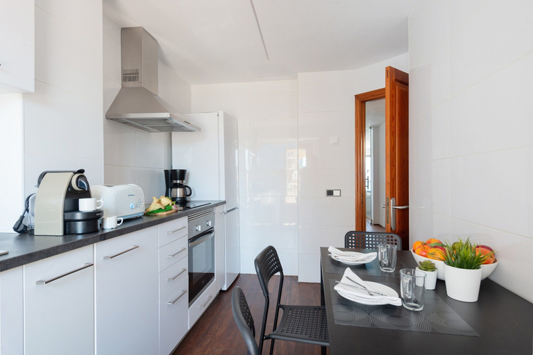 Private kitchen 2, Blau Blue 2 - Apartment In Can Picafort. Free Wifi, Baleares
