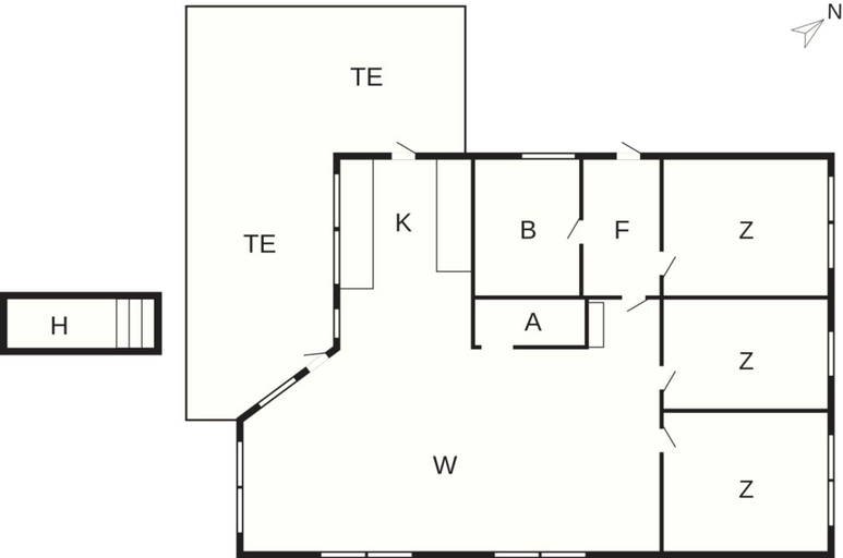 Floor plan 2, 5 Star Holiday Home in Horve, Syddjurs