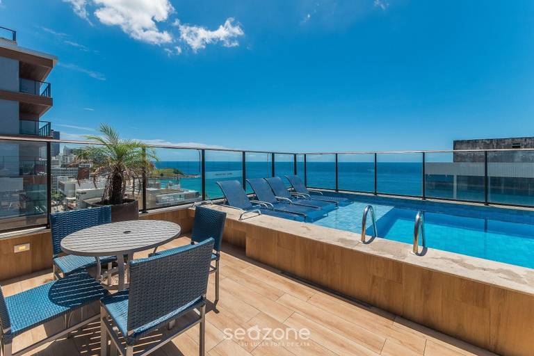 Pool 5, Apts 120 m From Barra Beach With Pool and gym in the Building - Esbs, Salvador