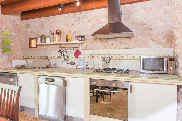 Private kitchen 3, Can Pina - Eco Pina - - Apartment In Costitx, Baleares