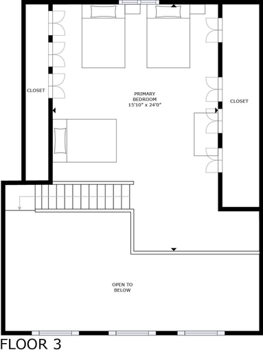 Floor plan 2, Riverhouse 3 Bedroom Home, Chelan
