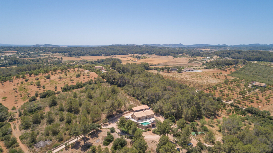 View from property 3, Tranquil Villa in Sant Joan, Baleares