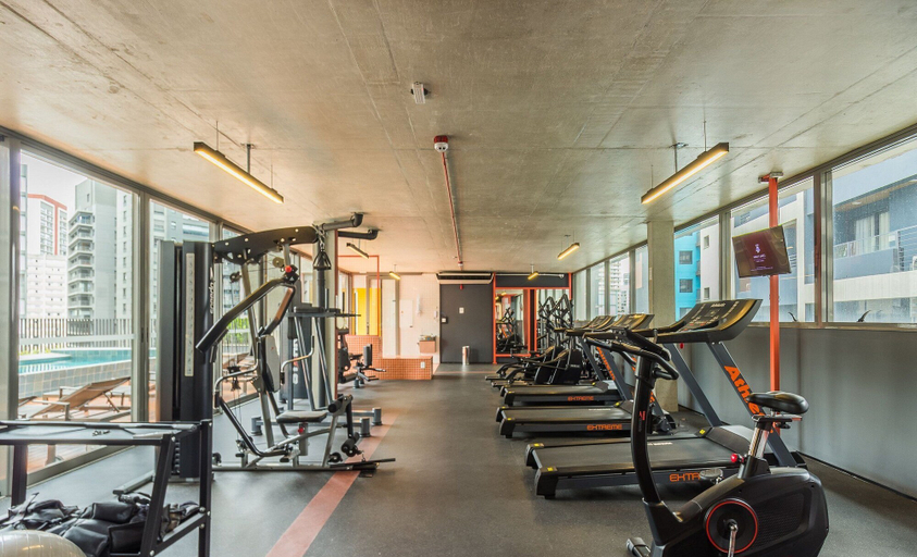 Fitness facility 5, Modern Accommodations in a Building With a Pool in the Heart of SP - Yhes, São Paulo