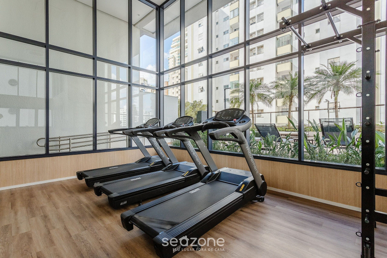 Fitness facility, Modern Accommodations Near Congonhas With Pool and gym Hmcs, São Paulo