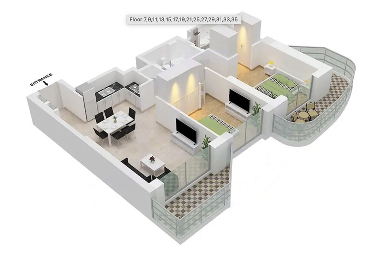 Floor plan 4, LUX The Palace Residence Suite 2, Dubai