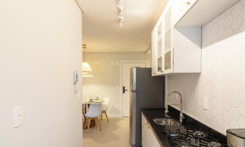 Private kitchen 4, Apt With BBQ 450m From the Beach Evu1802, Itapema