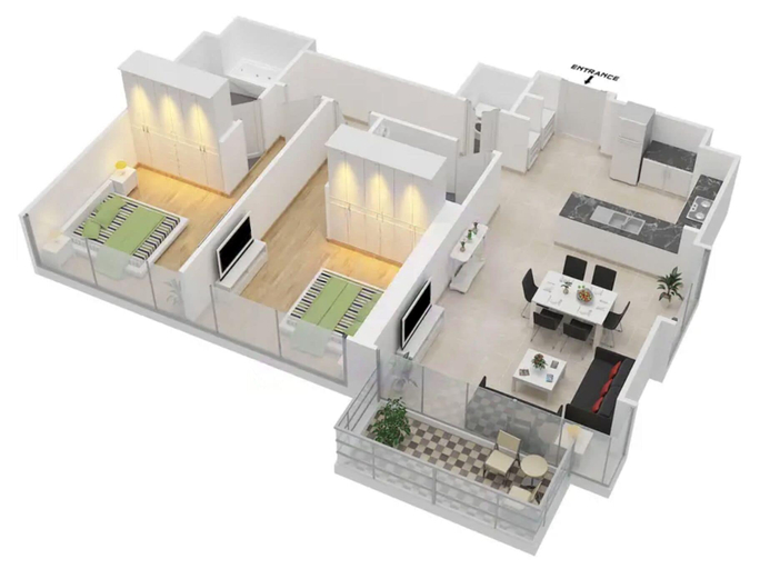Floor plan 5, LUX  The Creekside Skyline View Suite, Dubai