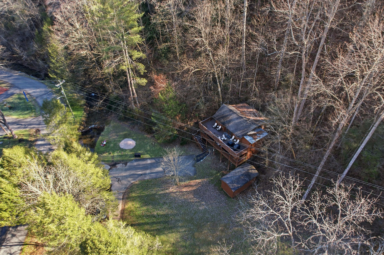 Aerial view 2, Creekbend 3 Bedroom Home, Sevier