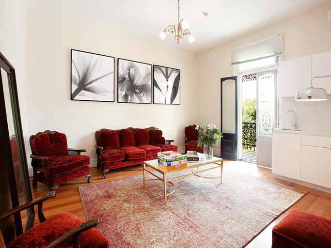 Living room 2, Lovely Studio With Patio, Sydney