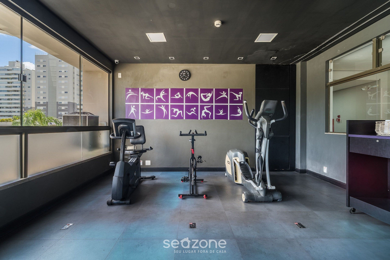 Fitness facility 2, Apt em Cond c/ piscina aquecida em Floripa CUR0716, Florianopolis