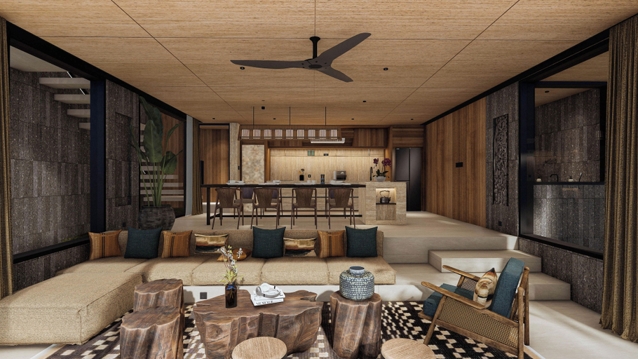 Living area 5, The Akasha Berawa Luxury Villas, Badung