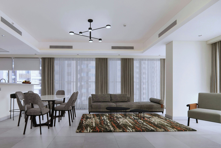Living room, Marriott Executive Apartments Jumeirah Lakes Towers, Dubai, Dubai