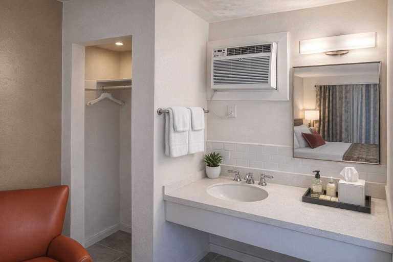 Bathroom 3, Queens Lodge Motel, Palm Beach