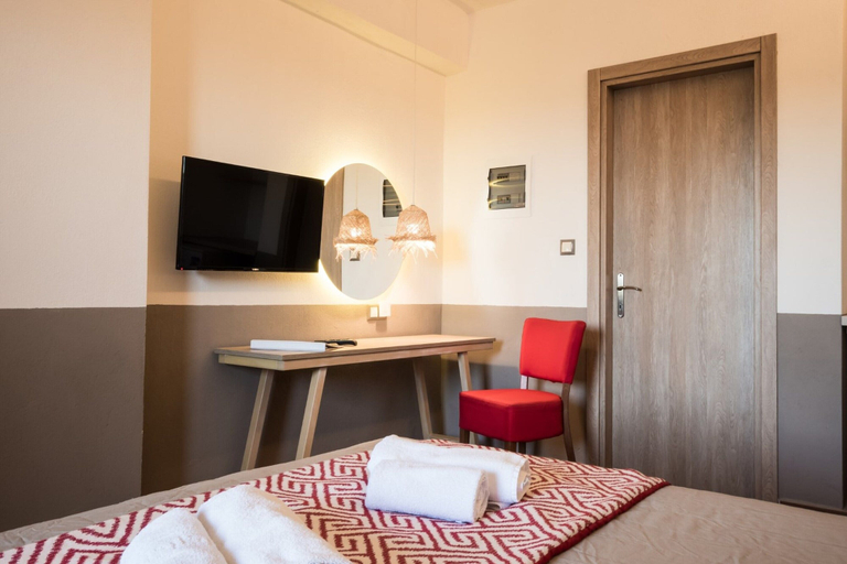 Bedroom 2, Apartment in Gerakini With a Shared Swimming Pool, Central Macedonia