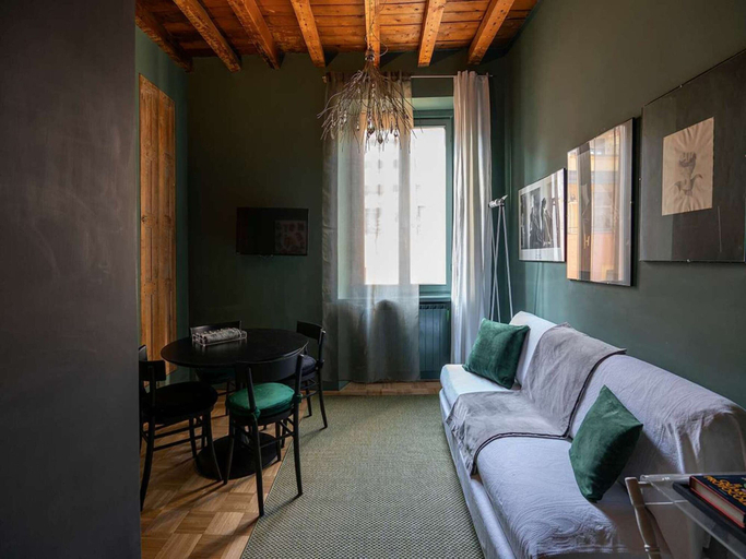 Living room 3, Artistic Flat W/wooden Beams, Porta Venezia, Milano