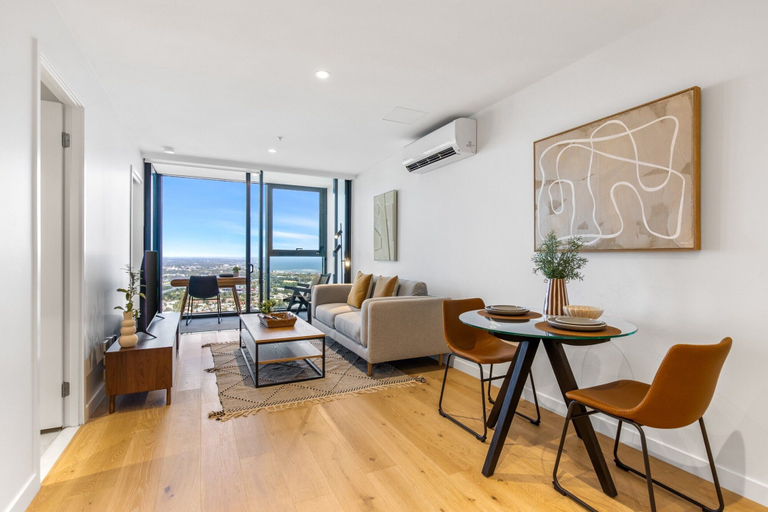 Living room 4, Modern 1-bed in Hip Southbank With Pool & Gym, Melbourne