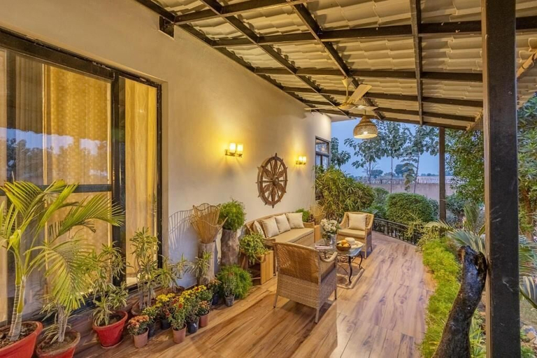 Terrace/patio 4, Alaya Stays Dacha 3 BHK with Jacuzzi, Palwal