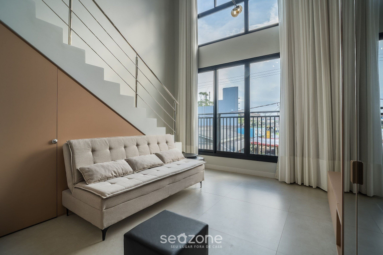 Living area, Full Loft 290 m From the Beach Coe0202, Florianopolis