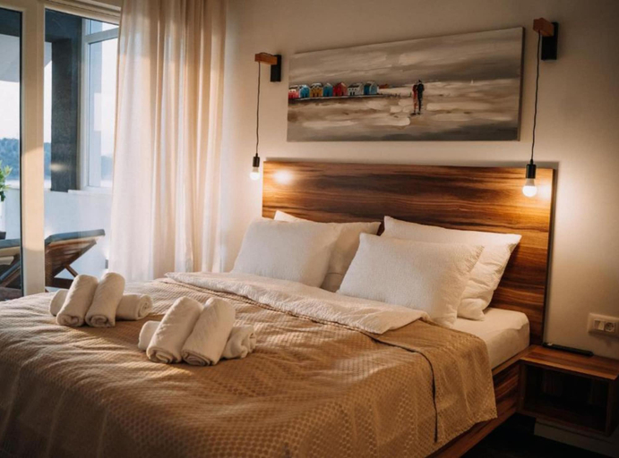 Bedroom 2, Charming Sunset View Villa With Outdoor Pool, Rogoznica