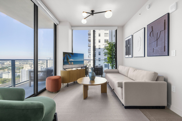 Living area 2, Downtown Brickell - Desirable Location - We Host, Miami-Dade